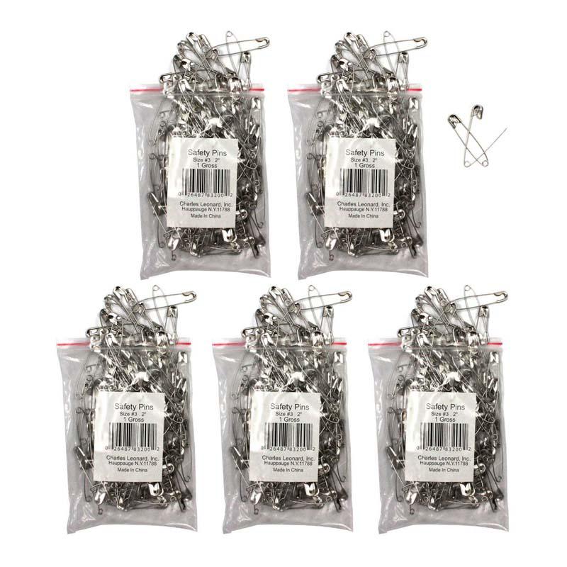 Safety Pins 2", 144 Per Pack, 5 Packs. Picture 2