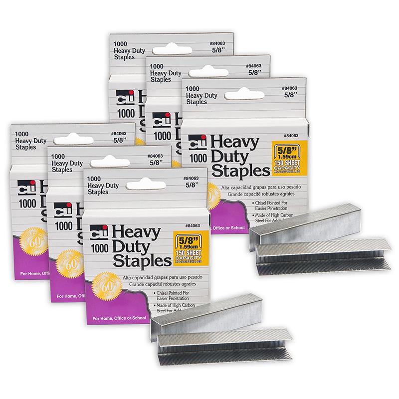 Extra Heavy Duty Staples, 5/8", 1000 Per Pack, 6 Packs. Picture 2