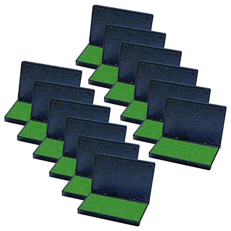 Stamp Pad, Green, Pack of 12. Picture 2
