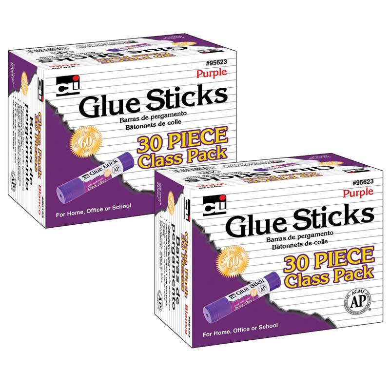 Glue Sticks - AP Certified, Class Pack, Purple, 0.28 oz., 30 Per Pack, 2 Packs. Picture 2