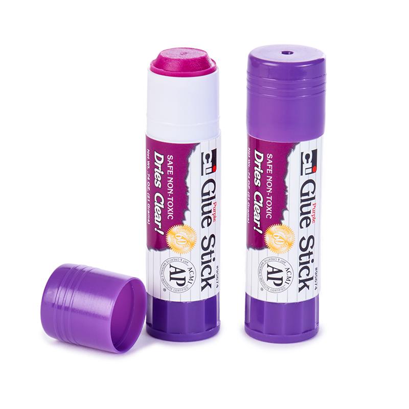 Purple Glue Sticks, .74 oz, 12 Per Pack, 3 Packs. Picture 2