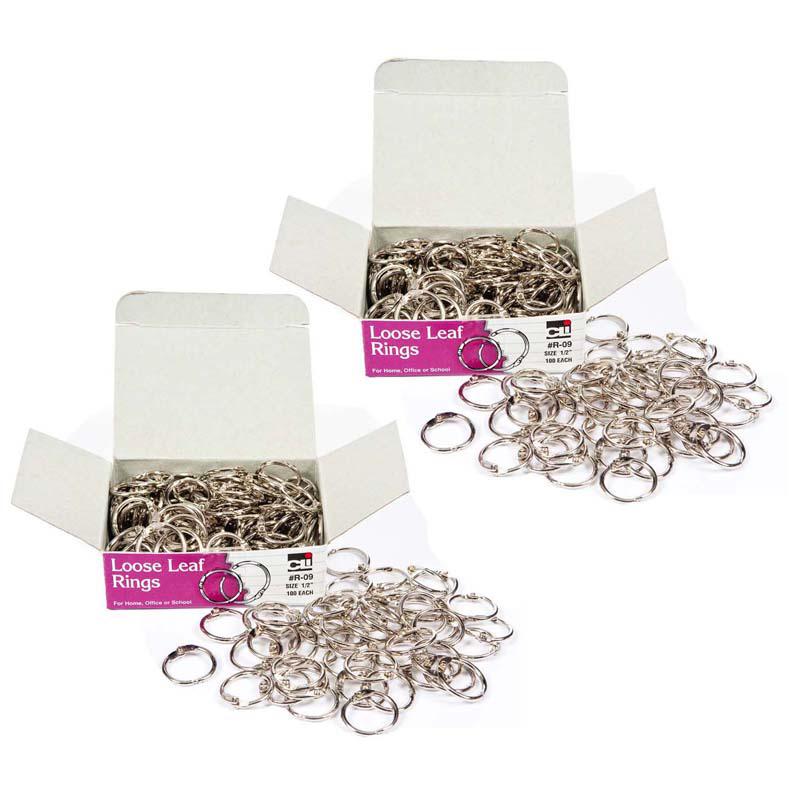 Loose Leaf Rings, 1/2", 100 Per Box, 2 Boxes. Picture 2