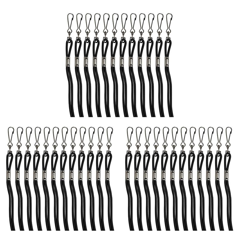 Lanyards, Black, Pack of 12 Per Pack, 3 Packs. Picture 2