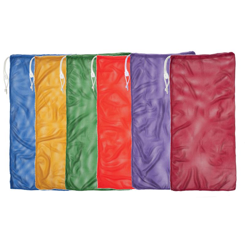 Mesh Equipment Bag, 24" x 48", Assorted Colors, Pack of 6. Picture 2