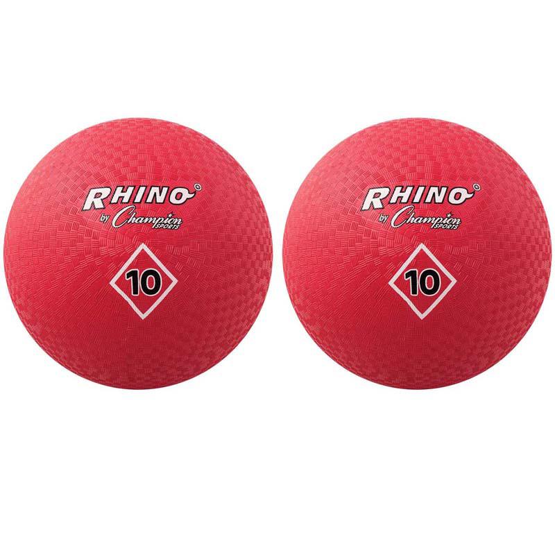 Playground Ball, 10", Red, Pack of 2. Picture 2