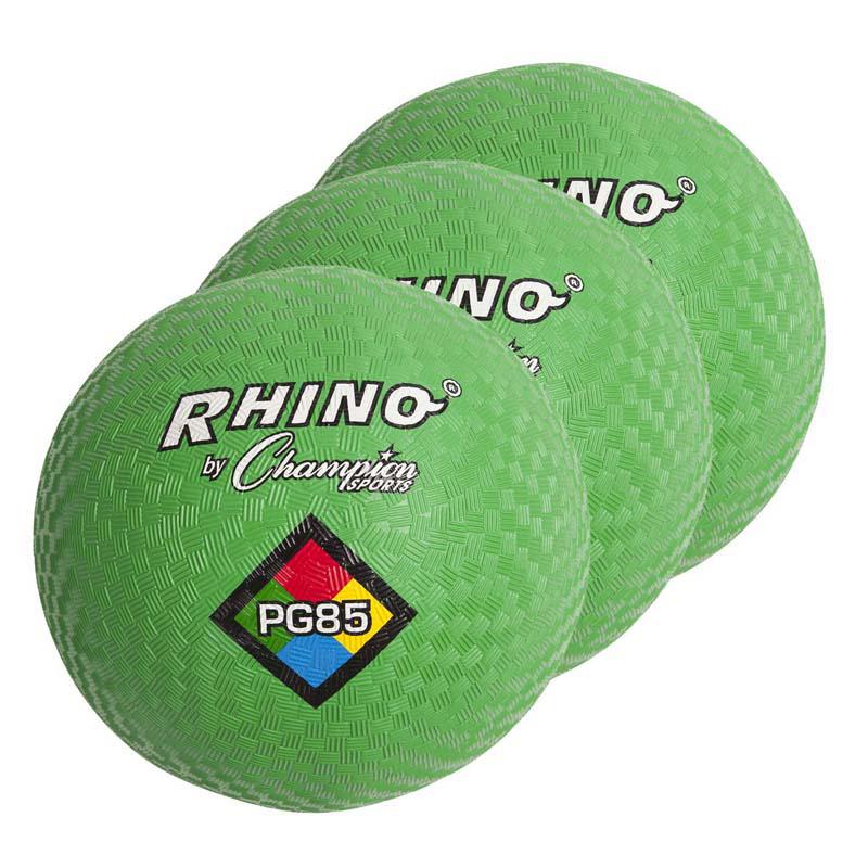 Playground Ball, 8-1/2", Green, Pack of 3. Picture 2
