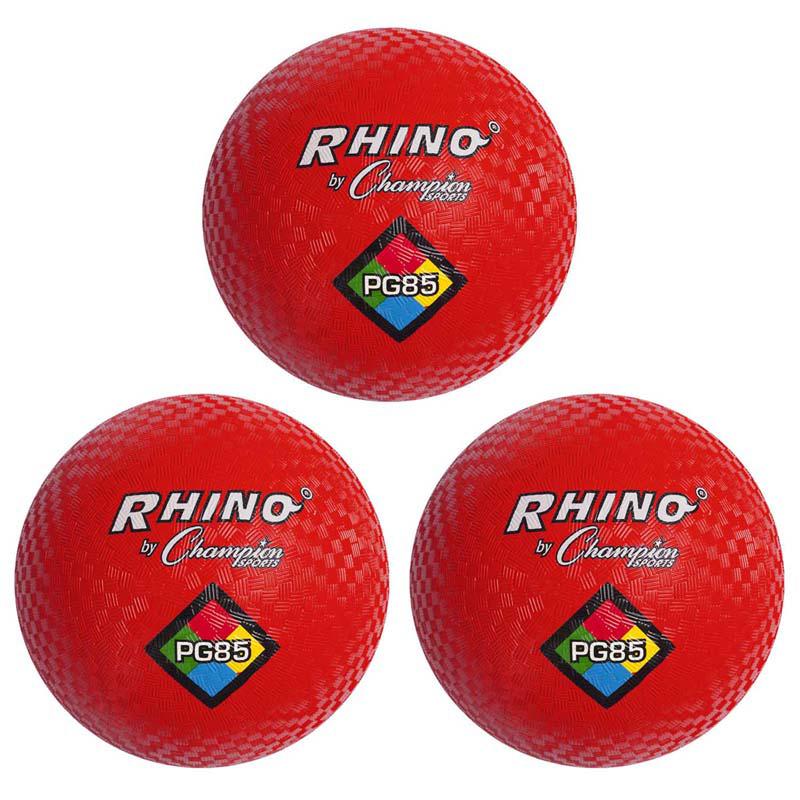 Playground Ball, 8-1/2", Red, Pack of 3. Picture 2