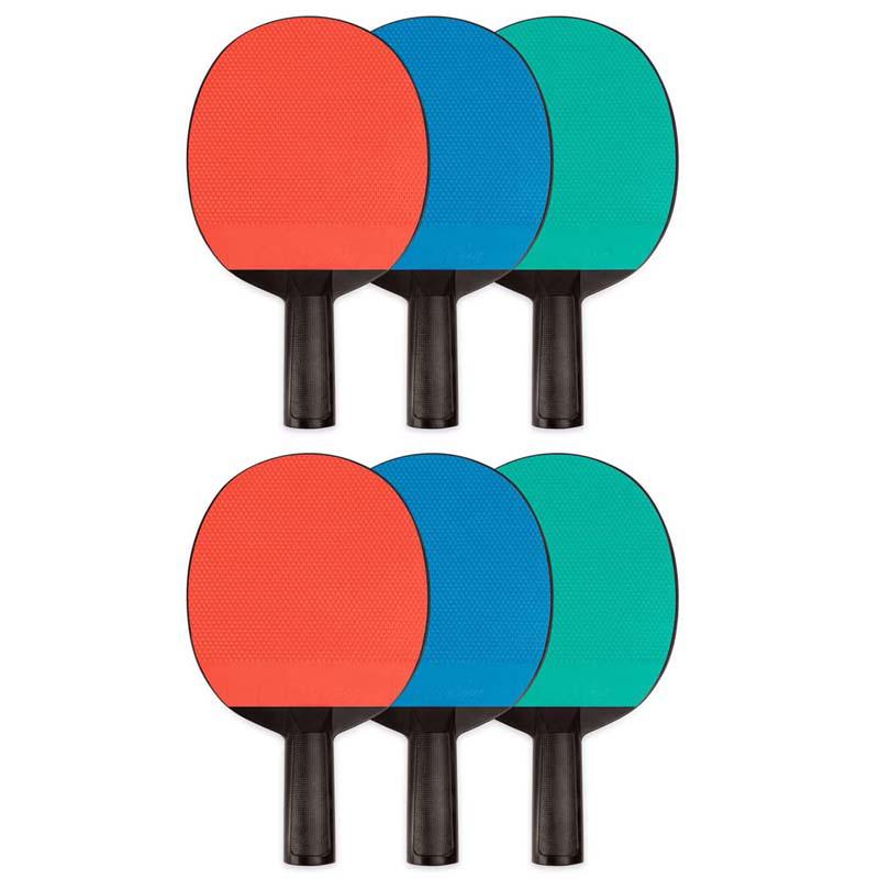 Plastic Rubber Face Table Tennis Paddle, Pack of 6. Picture 2