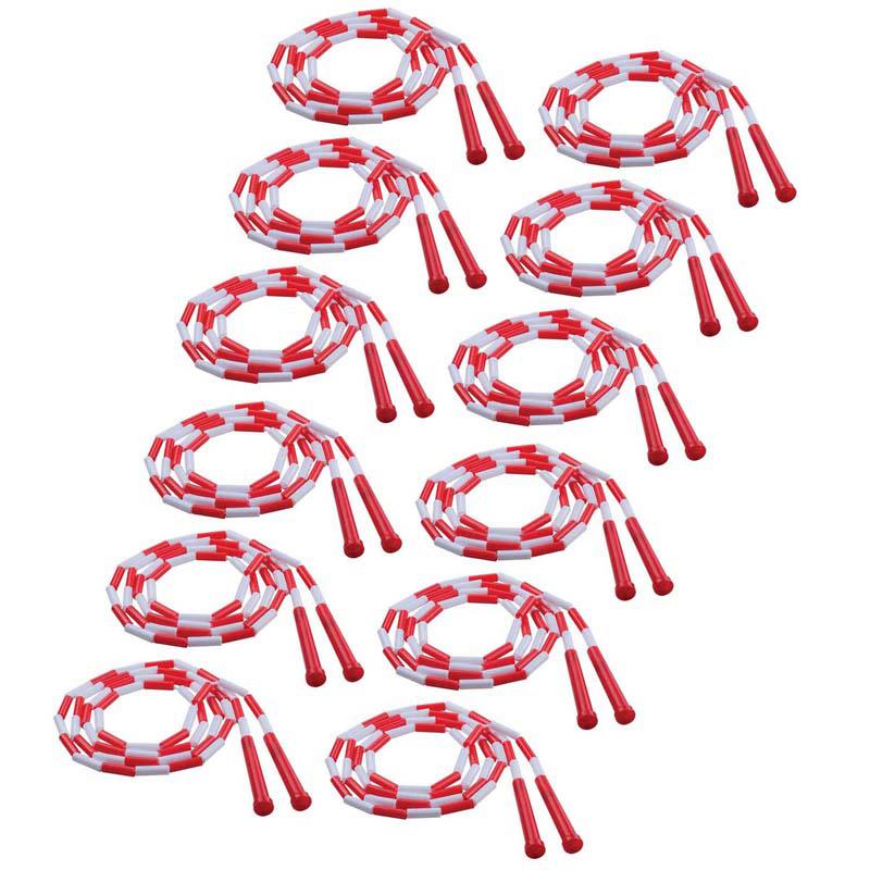 Plastic Segmented Jump Rope 7', Red & White, Pack of 12. Picture 2