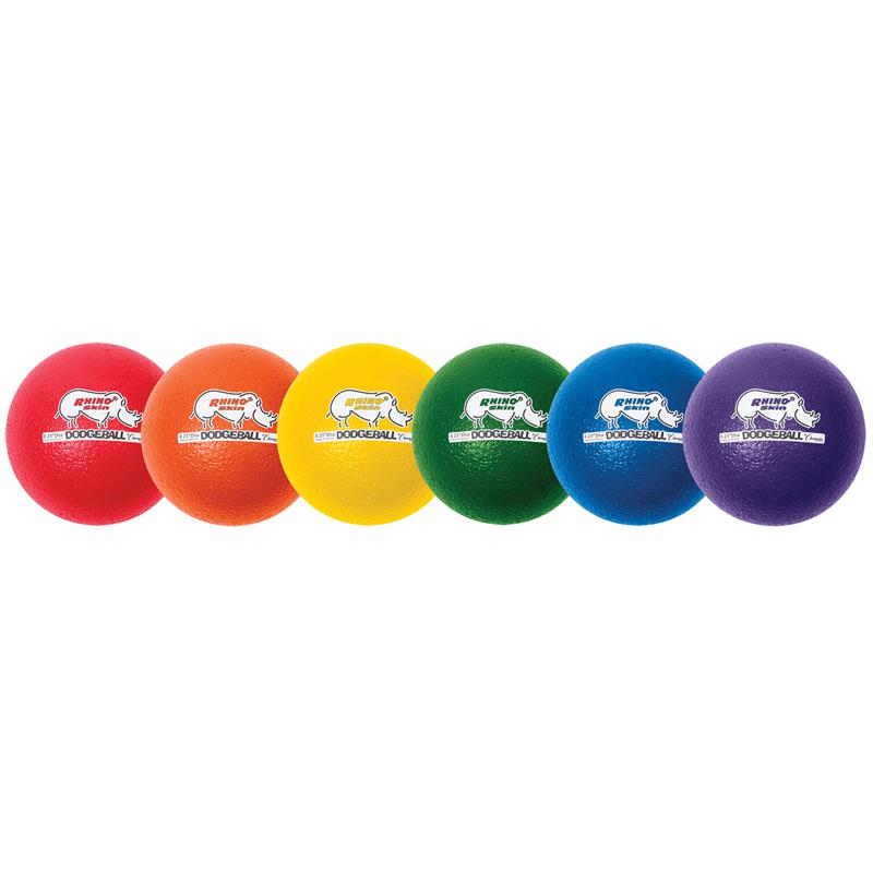 Rhino Skin 8-Inch Low Bounce Dodgeball Set, Assorted Colors, Set of 6. Picture 2
