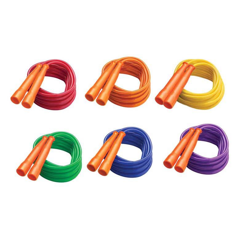 Licorice Speed Jump Rope, 16' with Orange Handles, Pack of 6. Picture 2