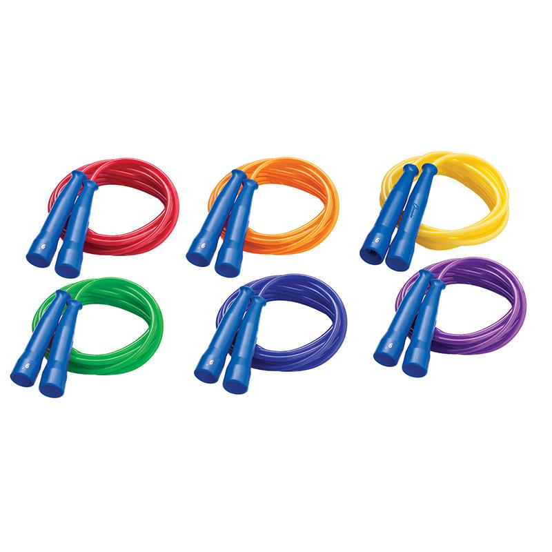 Licorice Speed Jump Rope, 9' with Blue Handles, Pack of 6. Picture 2