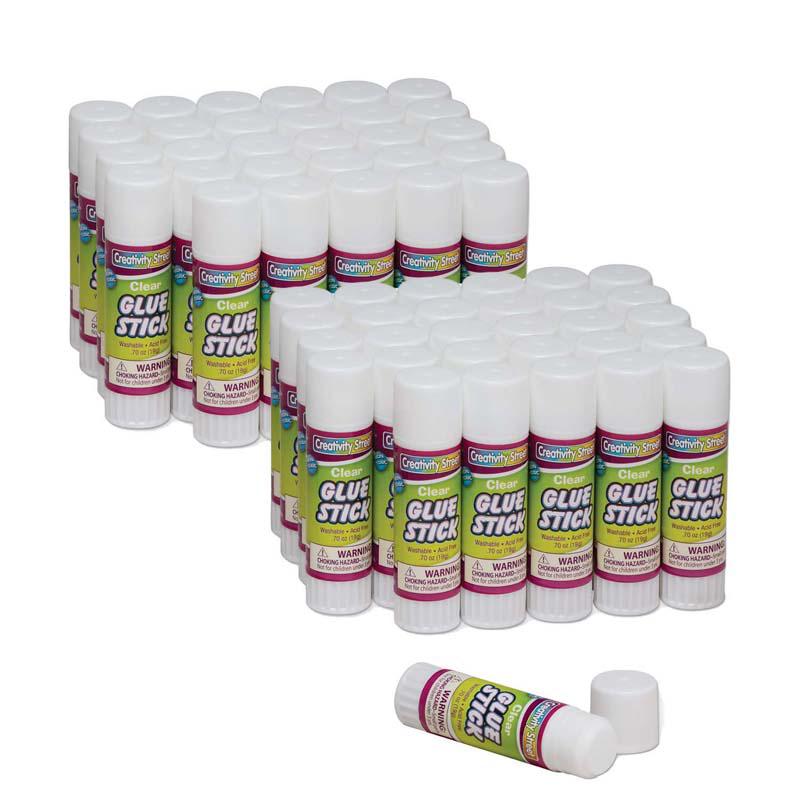 Glue Sticks, Clear, 0.70 oz., 30 Per Pack, 2 Packs. Picture 2