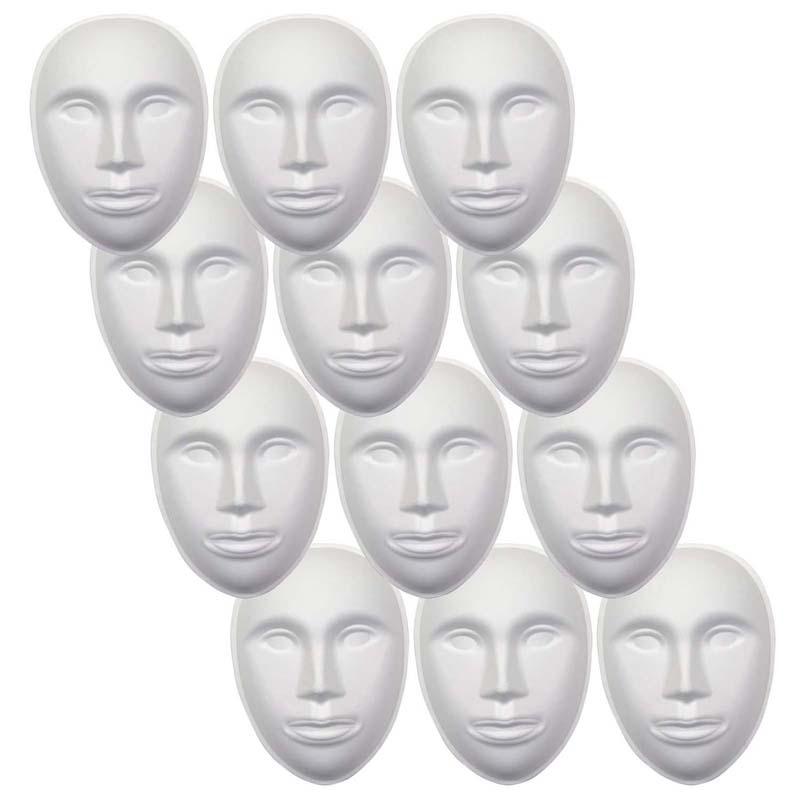 Paperboard Mask, Face, 8" x 5-3/4", Pack of 12. Picture 2