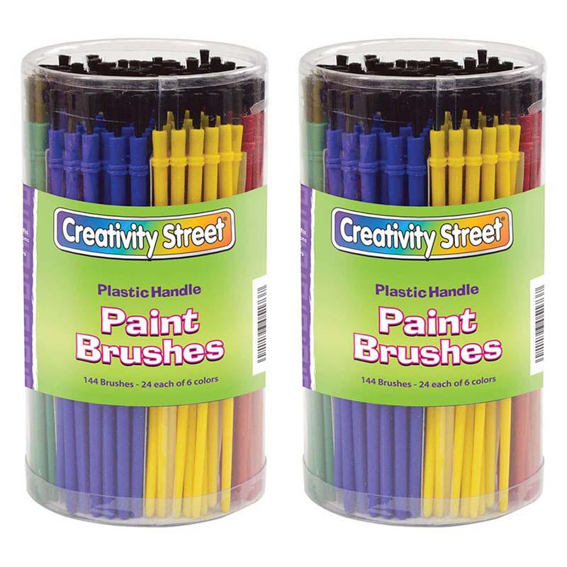 Plastic Handle Brush Classroom Pack, 7" Long, 144 Brushes Per Pack, 2 Packs. Picture 2
