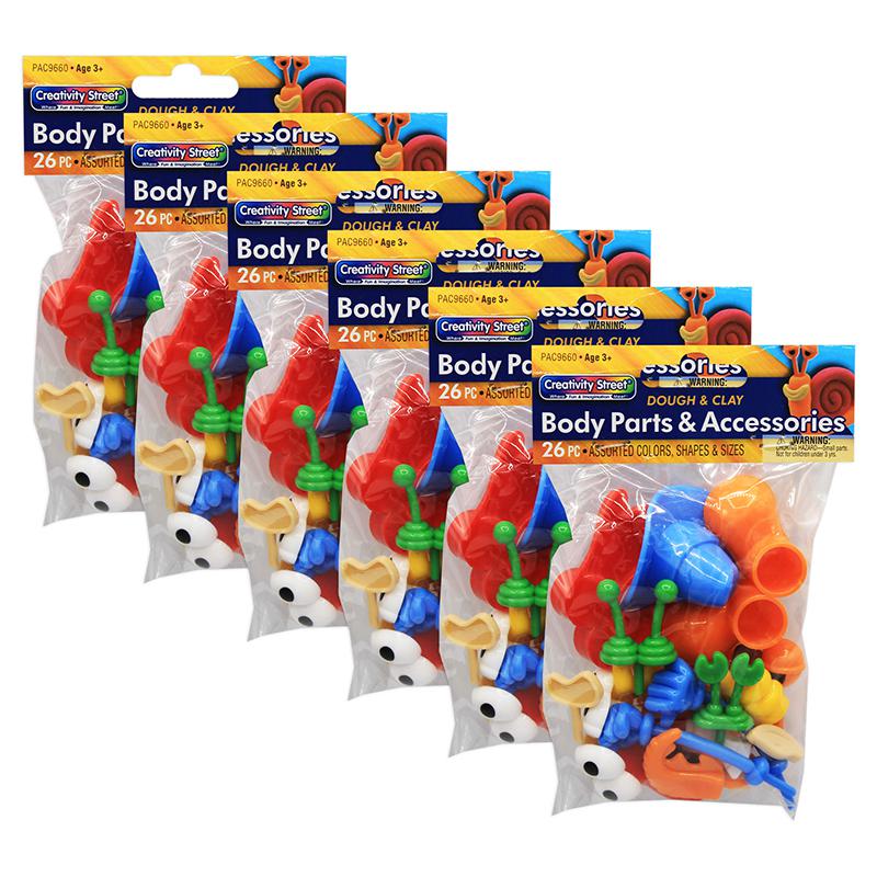 Modeling Dough & Clay Body Parts & Accessories, 26 Pieces Per Pack, 6 Packs. Picture 2