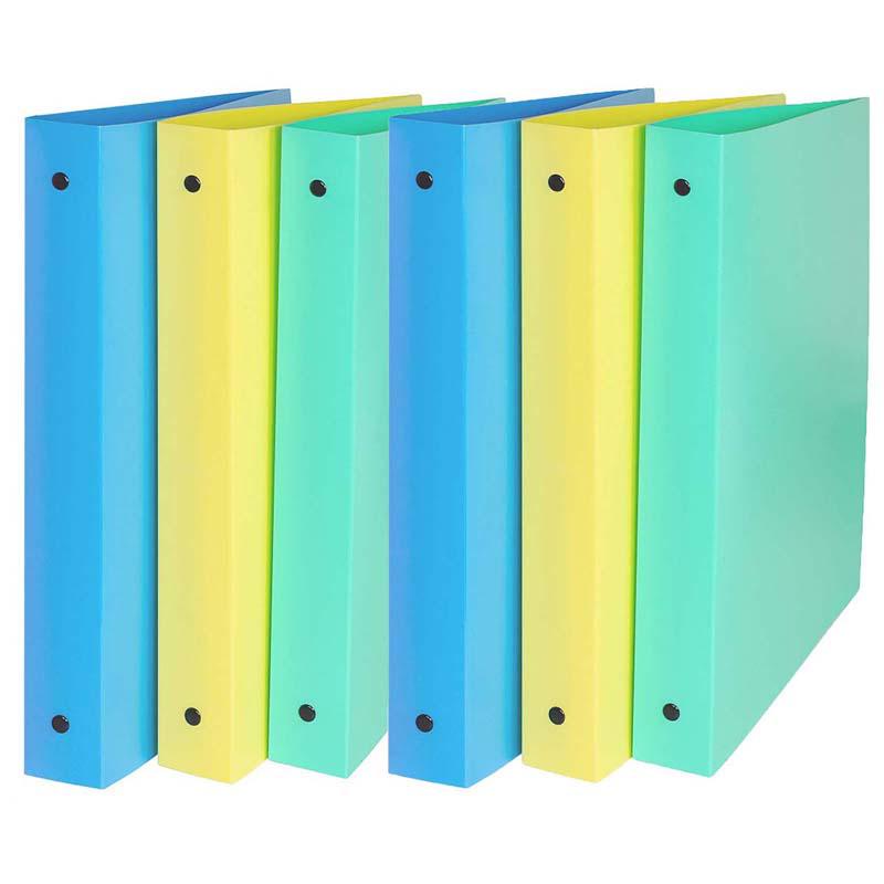 3-Ring Binder, 1" capacity, Assorted Colors, Pack of 6. Picture 2