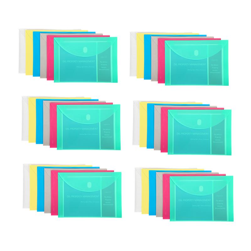 Poly XL Reusable Envelope, Letter Size, Side Load, Assorted, Pack of 36. Picture 2