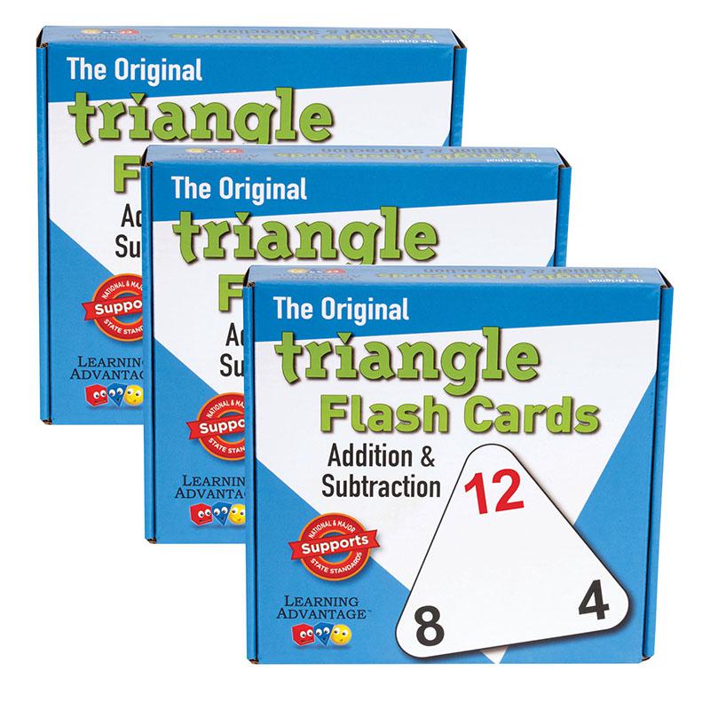 The Original Triangle Flash Cards - Addition & Subtraction - 20 Per Set - 3 Sets. Picture 2