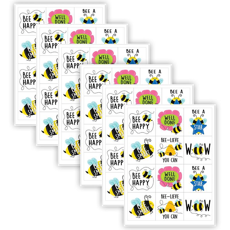 Bees Rewards Stickers, 1-1/2", 60 Per Pack, 6 Packs. Picture 2
