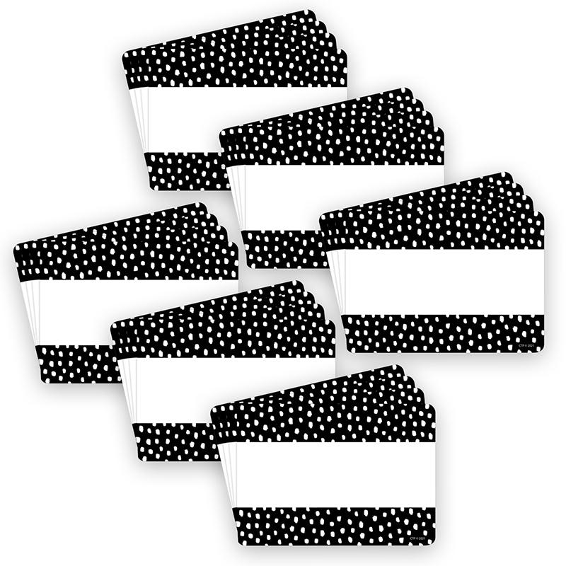 Messy Dots on Black Labels, 3-1/2" x 2-1/2", 36 Per Pack, 6 Packs. Picture 2