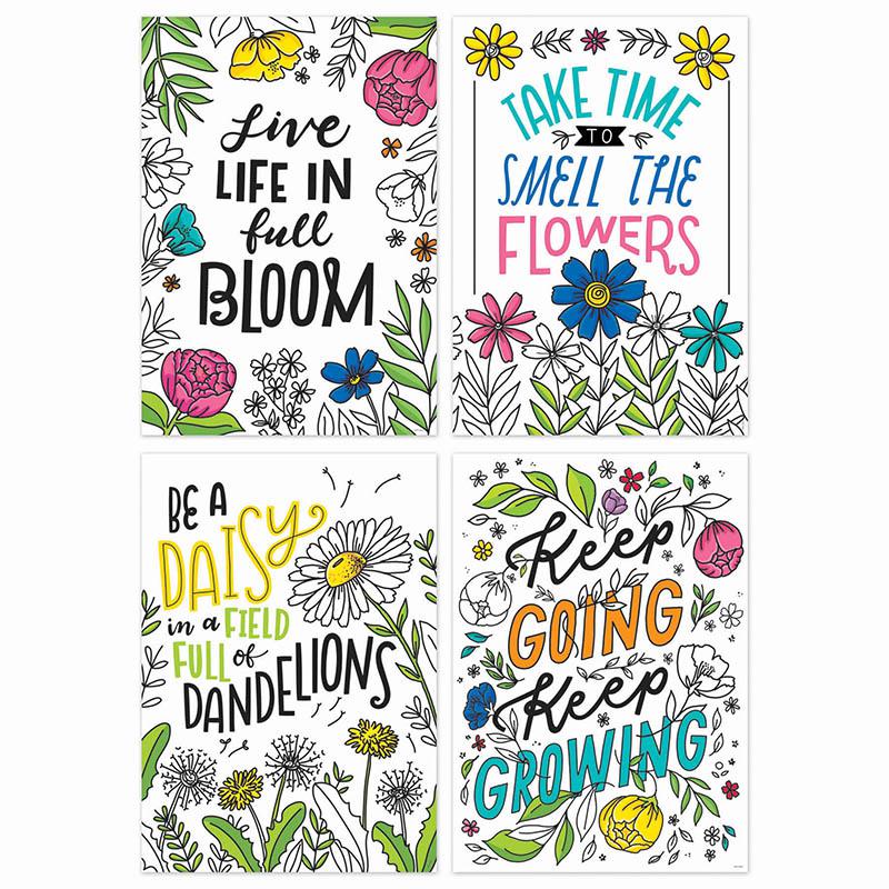 Bright Blooms Inspire U 4-Poster Pack. Picture 2