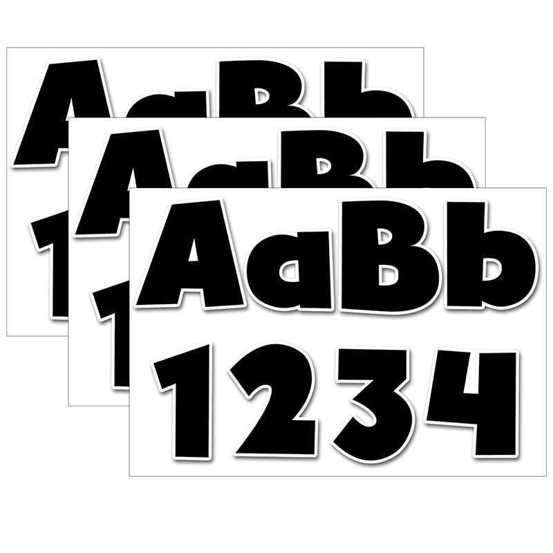 Bold Black 4" Designer Letters, 199 Per Pack, 3 Packs. Picture 2