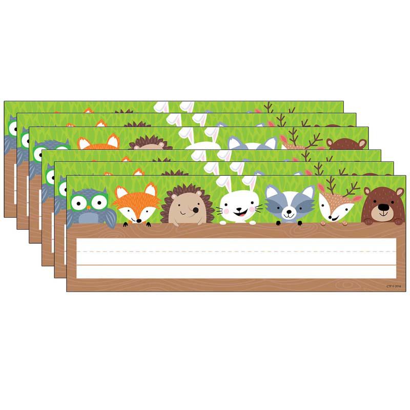 Woodland Friends Name Plate, 36 Per Pack, 6 Packs. Picture 2