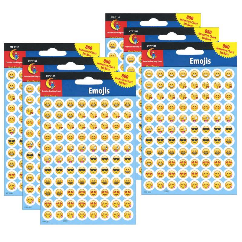 Emojis Hot Spot Stickers, 0.5", 880 Per Pack, 6 Packs. Picture 2