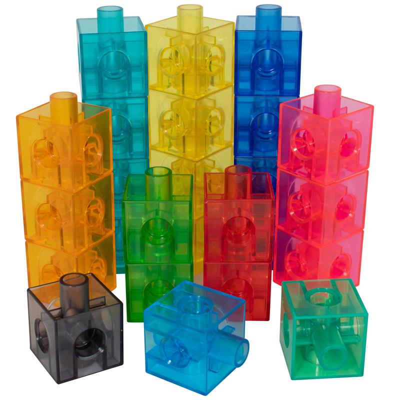 Translucent Linking Cubes - Set of 100 - 0.8 Inch. Picture 2