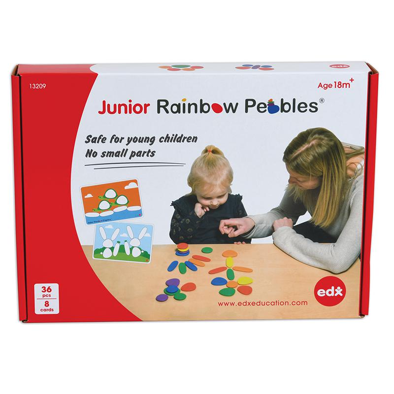 Rainbow Pebbles Activity Set - Junior - 36 Pebbles + 16 Activities - Ages 18m+. Picture 2
