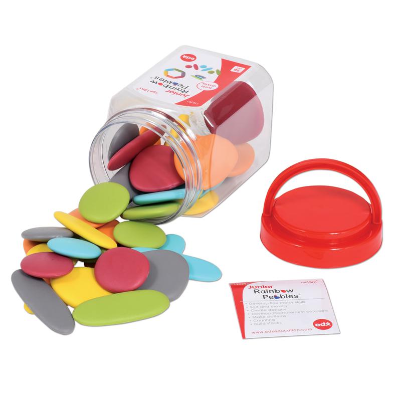 Junior Rainbow Pebbles - Earth Colors - Mini Jar - Set of 36. Picture 2
