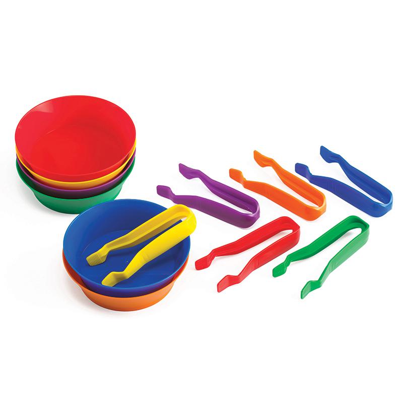 Sorting Bowls & Tweezers - Set of 12 - 18m+ - 6 Colors. Picture 2