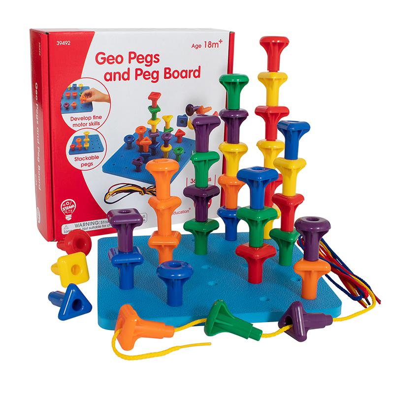 Stacking Shape Pegs & Pegboard Set. Picture 2