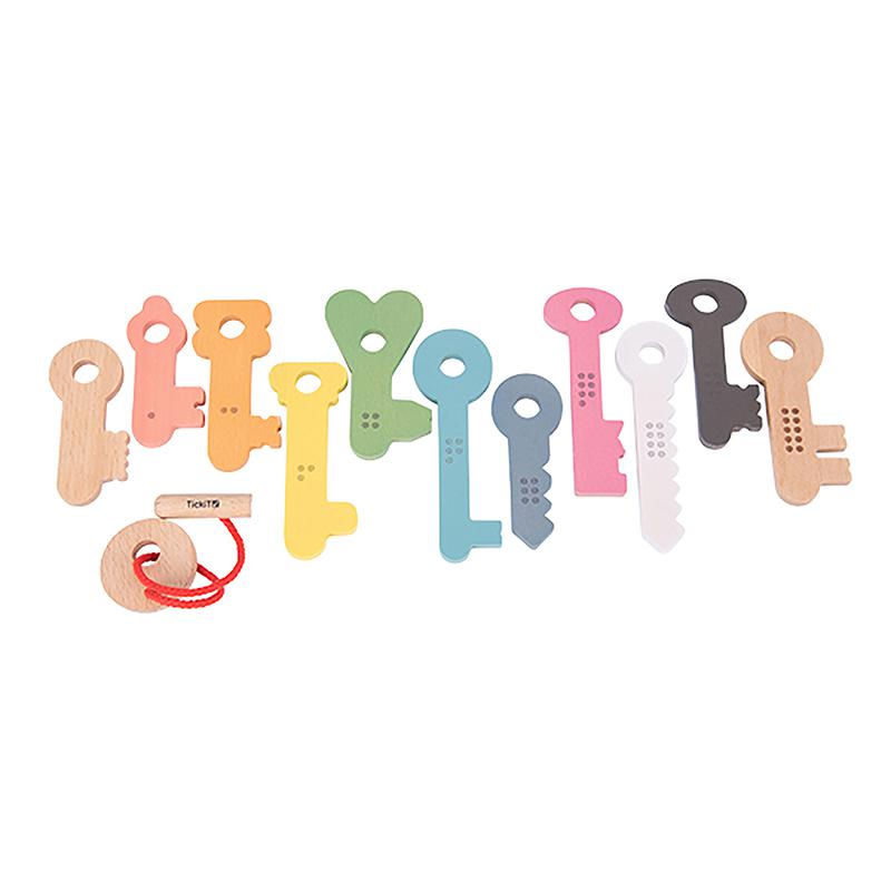 Rainbow Wooden Keys - Set of 11. Picture 2