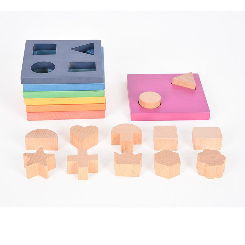 Rainbow Wooden Shape Stacker. Picture 2