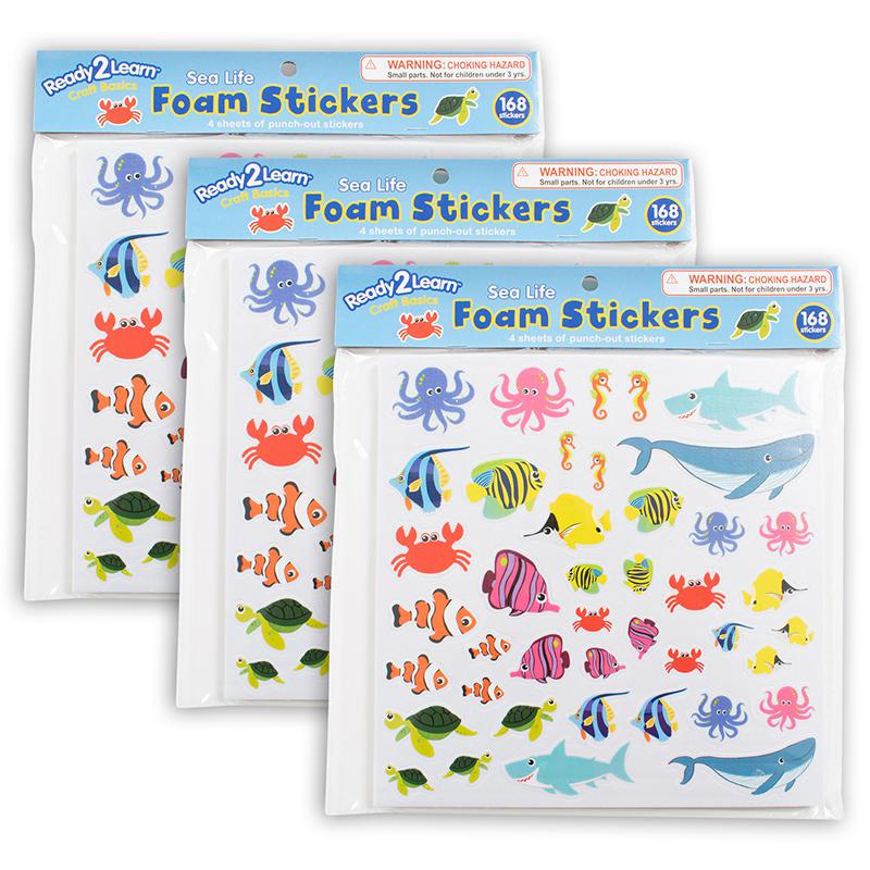 Foam Stickers, Sea Life, 168 Per Pack, 3 Packs. Picture 2