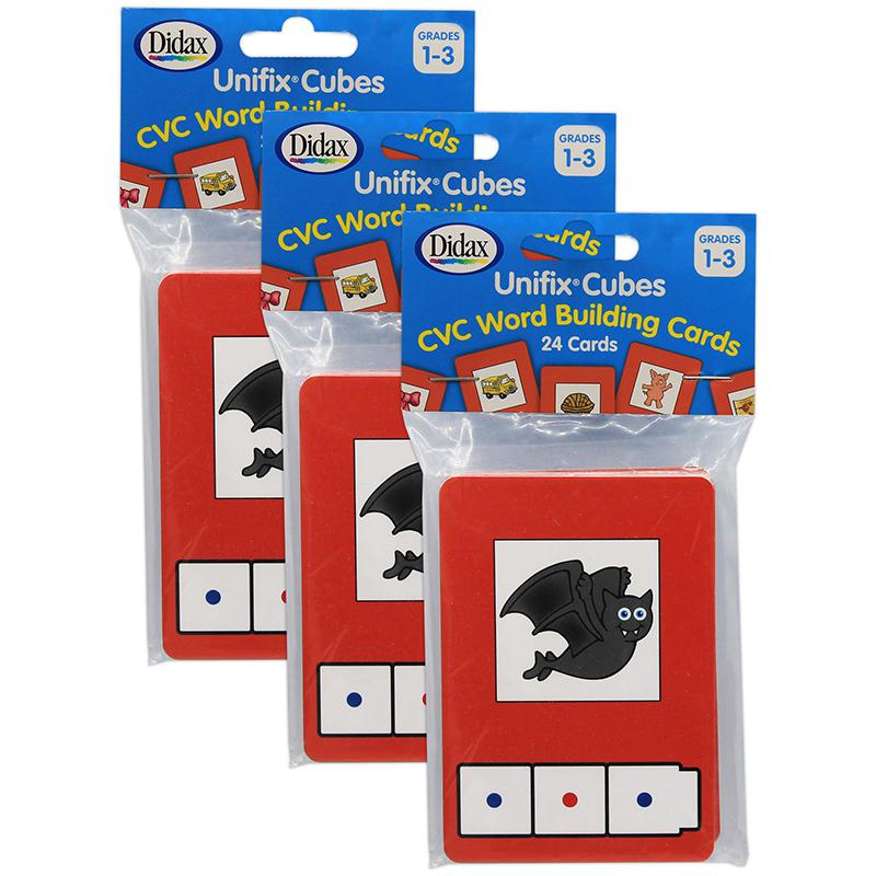CVC Word Building Cards, 24 Cards Per Pack, 3 Packs. Picture 2