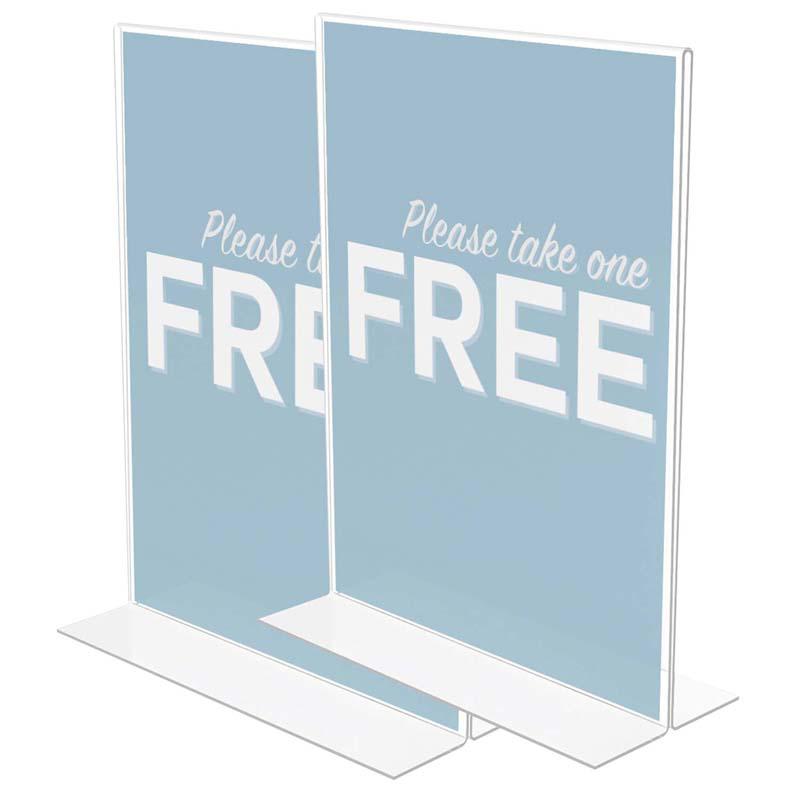 Classic Image Stand-Up Sign Holder, Portrait, Pack of 2. Picture 2