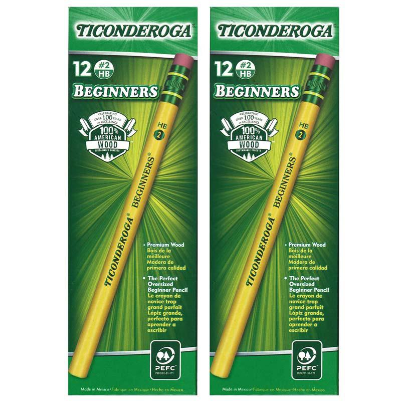 Beginners Pencils with Eraser, 12 Per Pack, 2 Packs. Picture 2