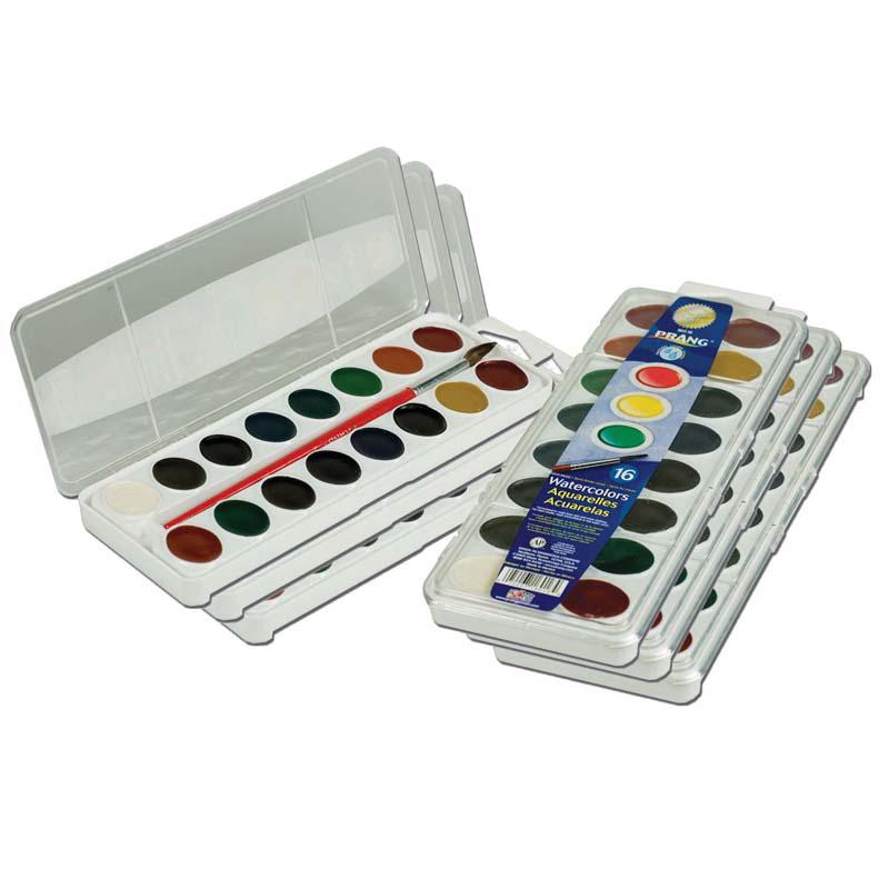 Semi-Moist Washable Watercolor Set, 16 Colors, 6 Sets. Picture 2
