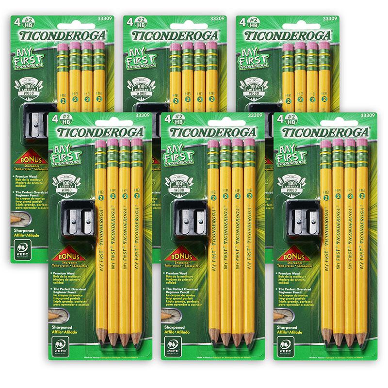 My First Pencils, Sharpened, 4 Per Pack, 6 Packs. Picture 2