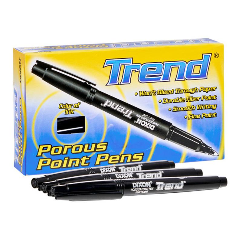 Trend Porous Point Pens, 12 Count, Black. Picture 2