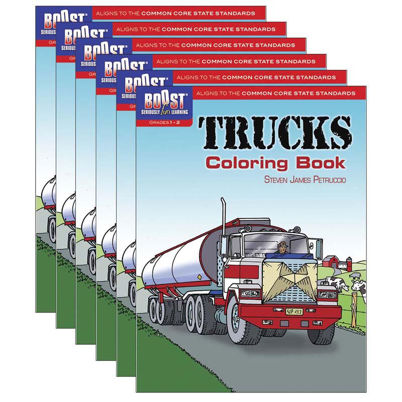 Trucks Coloring Book, Pack of 6. Picture 2