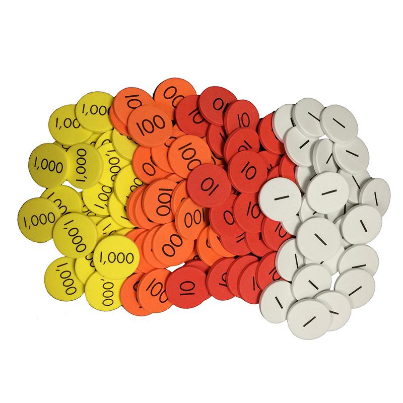 4-Value Whole Numbers Place Value Discs, Pack of 1200. Picture 2