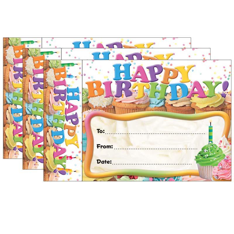 Happy Birthday Cupcakes Bookmark Awards, 30 Per Pack, 3 Packs. Picture 2