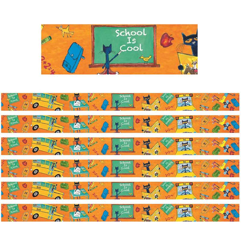 Pete the Cat School is Cool Spotlight Border, 35 Feet Per Pack, 6 Packs. Picture 2