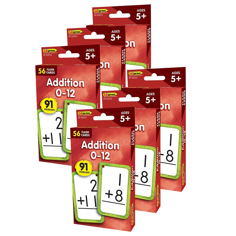Addition 0-12 Flash Cards, 6 Packs. Picture 2