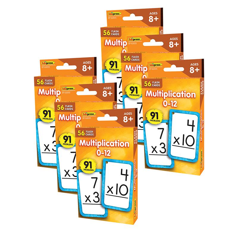 Multiplication 0-12 Flash Cards, 6 Packs. Picture 2