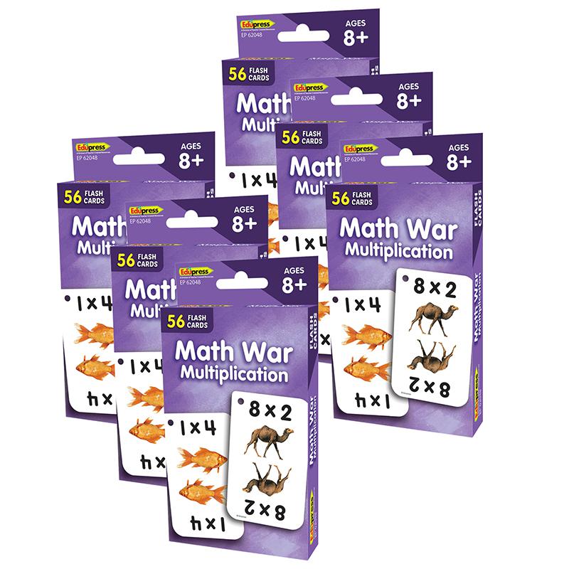 Math War (Multiplication) Flash Cards, 6 Packs. Picture 2